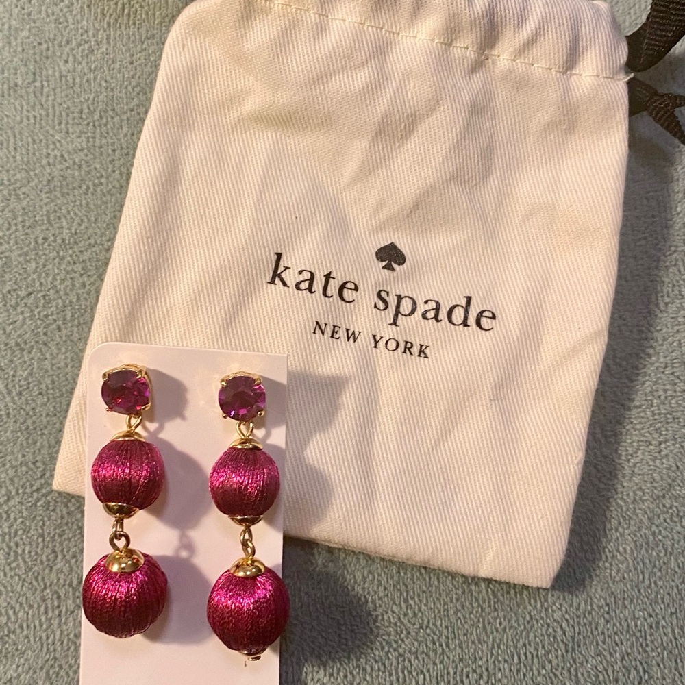 Kate Spade Fuchsia Beaded Earrings